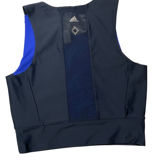 Wanderlust Adidas Calab Blue and Black Sports Bra - Picture 2 of 6